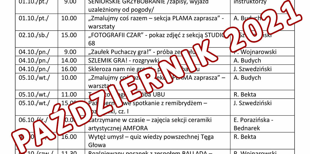 pazdziernik 2021