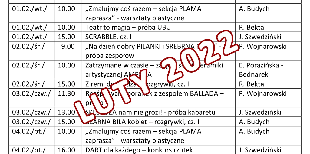 luty 2022