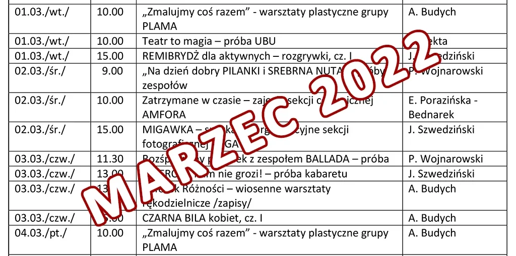 marzec 2022